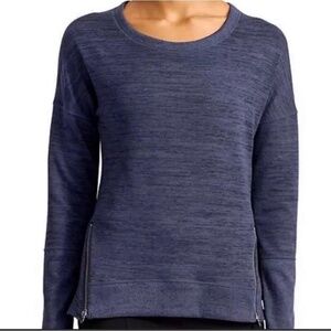 Women's Athleta Blissful Sharkbite Sweater in Navy Blue XL